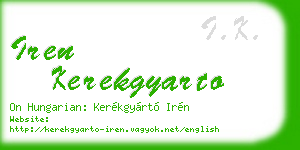 iren kerekgyarto business card