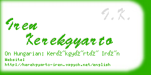 iren kerekgyarto business card